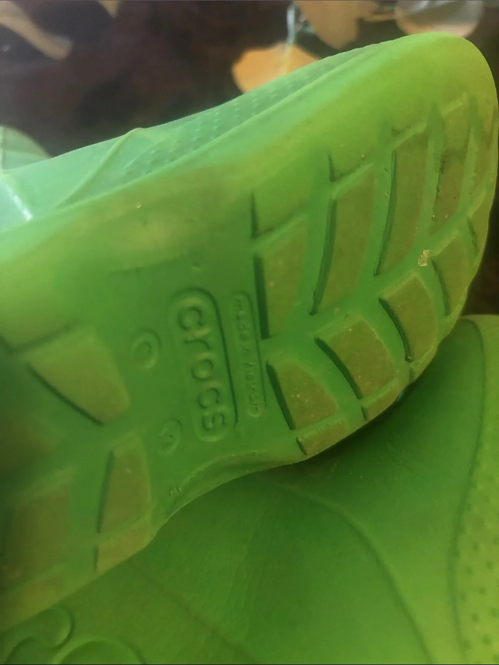 CROCS Kids Green Handle Rain Boots